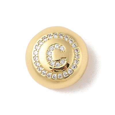 Rack Plating Brass & Cubic Zirconia Pendants KK-Z047-07G-C-RS-1
