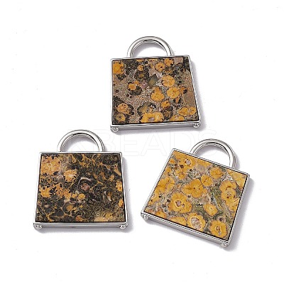 Natural Leopard Skin Jasper Pendants G-G977-04P-02-1