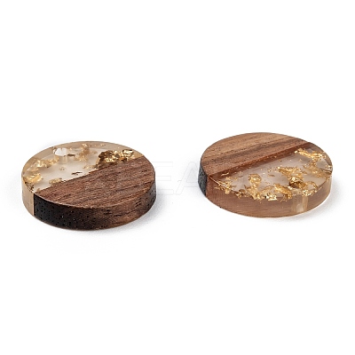 Transparent Resin & Walnut Wood Pendants LS-X-RESI-S358-02C-B02-1