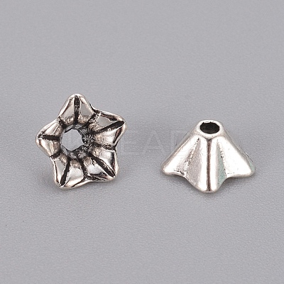 Tibetan Style Alloy Bead Caps K08T9042-1