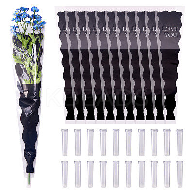 50Pcs OPP Flower Bouquet Wrapping Craft Paper DIY-TA0010-93B-1