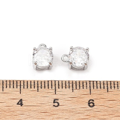 Brass Micro Pave Cubic Zirconia Pendants KK-D382-04P-03-1