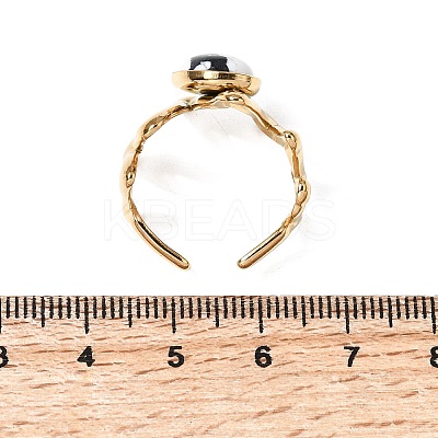 304 Stainless Steel Open Cuff Rings for Women RJEW-K258-17C-G-1