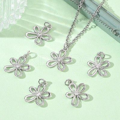 SHEGRACE Brass Micro Pave Clear Cubic Zirconia Pendants XGRQ3P283-630P-1