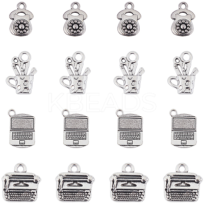 4 Styles Tibetan Style Alloy Pendants FIND-SC0011-03-1