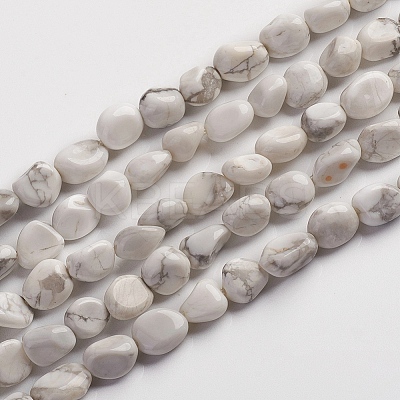 Natural Howlite Beads Strands LS-G-D0002-B34-1