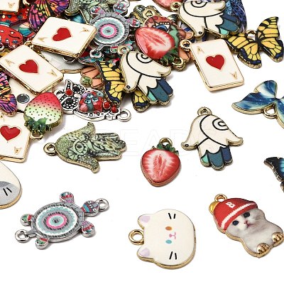 Alloy Enamel Pendants ENAM-XCP0001-50-1-1