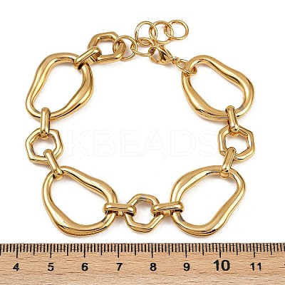 304 Stainless Steel Link Chain Bracelets for Women LS-BJEW-Z137-01G-1