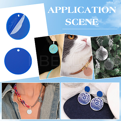 Opaque Acrylic Pendants SACR-WH0006-32C-01-1