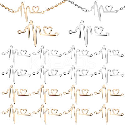 20Pcs 2 Colors Alloy Rhinestone & Brass Links KK-PH0003-93-1