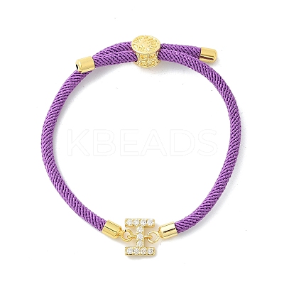 Adjustable Nylon Cord Bracelets X-BJEW-C096-01G-09-1