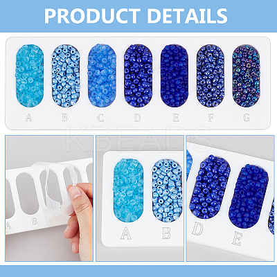 4Pcs Acrylic Bead Design Boards FIND-BC0013-08B-1