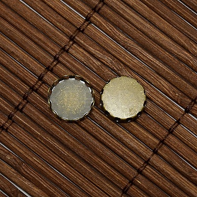9.5~10mm Clear Domed Glass Cabochon Cover for Flat Round DIY Photo Brass Cabochon Making DIY-X0103-AB-NR-1