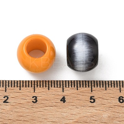 Opaque Acrylic Imitation Cat Eye Beads MACR-L016-04-1