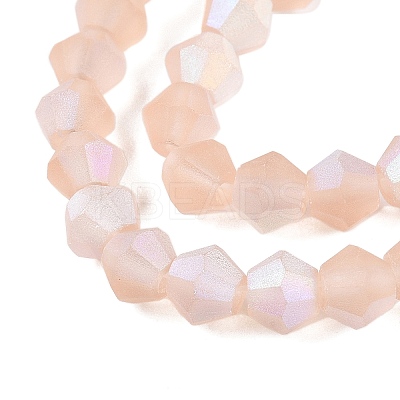 Imitate Austrian Crystal Bicone Frosted Glass Beads Strands LS-EGLA-A039-T6mm-MB12-1