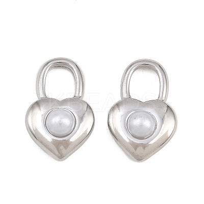 304 Stainless Steel & ABS Plastic Imitation Pearl Pendants STAS-Z166-13P-1