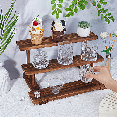 3-Tier Wooden Jewelry Organizer Display Risers ODIS-WH0058-18A-1