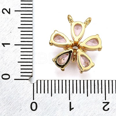 Rack Plating Brass Micro Pave Cubic Zirconia Pendants KK-K401-55G-1
