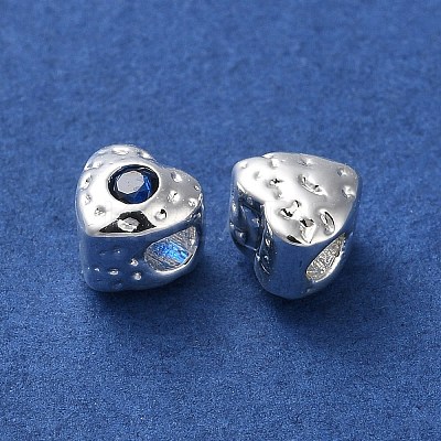 Valentine's Day Brass Micro Pave Cubic Zirconia Beads KK-P256-10S-02-1