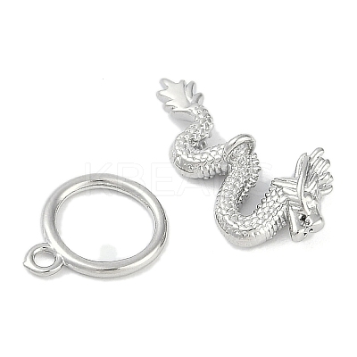 Brass Micro Pave Clear Cubic Zirconia Toggle Clasps KK-K391-06P-1