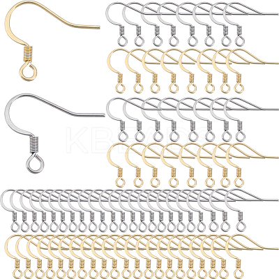 200Pcs 2 Styles 304 Stainless Steel French Hooks with Coil STAS-SC0006-78-1