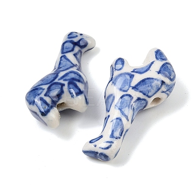Animal Theme Blue and White Porcelain Beads PORC-Z007-05E-1