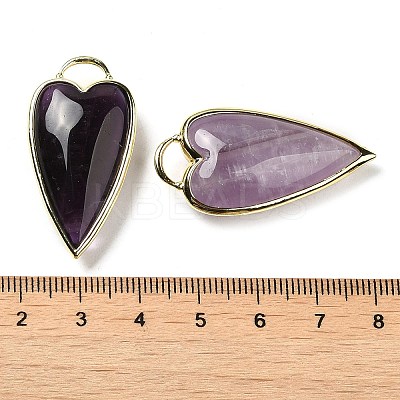 Natural Amethyst Pendants G-K347-01G-03-1