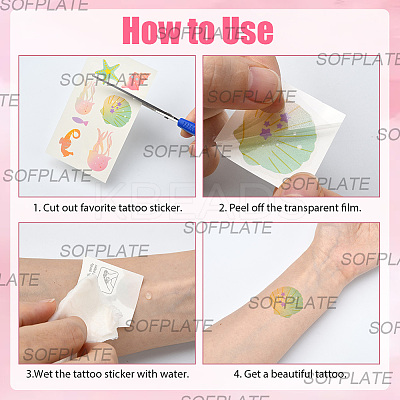 36Pcs 2 Style PVC Waterproof Self-Adhesive Picture Stickers STIC-SP0001-09A-1