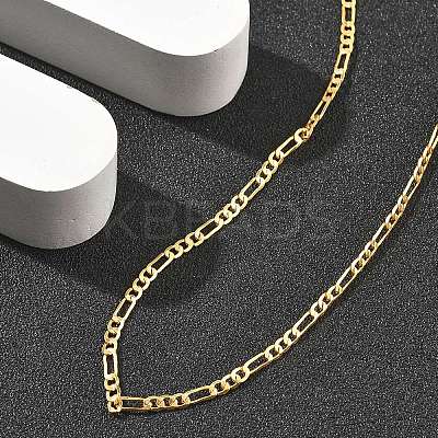Brass Figaro Chains Necklaces for Women NJEW-D302-29G-1