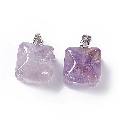 Natural Amethyst Pendants G-C002-02H-1