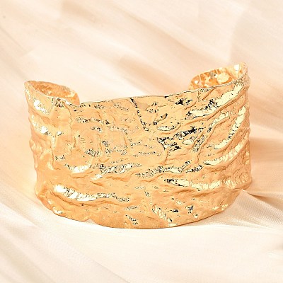 304 Stainless Steel Open Bangles BJEW-D308-02G-C-1