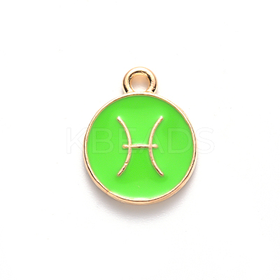 Alloy Enamel Pendants X-ENAM-S124-01A-06H-1