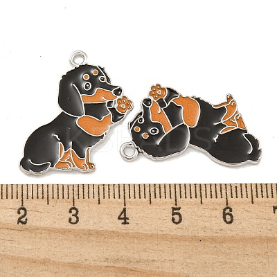 Rack Plating Alloy Enamel Pendants ENAM-Z014-01P-01-1