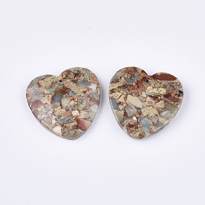 Synthetic Aqua Terra Jasper Pendants G-S329-073-1