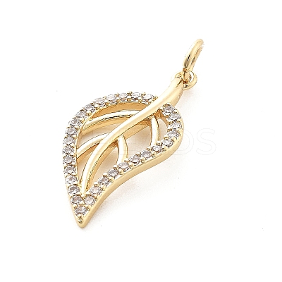 Brass Micro Pave Cubic Zirconia Pendants KK-Q029-02E-G-1