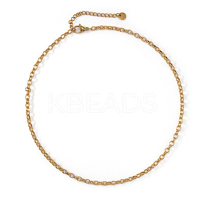 Stainless Steel Cable Chain Necklaces for Women OB9788-3-1