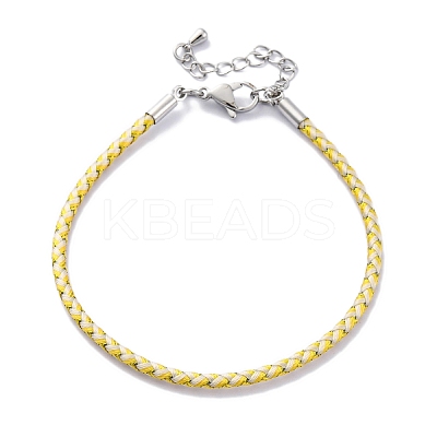 Polyester Cord Braided Bracelet Makings MAK-Z003-01P-14-1