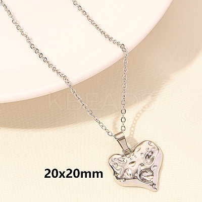 Stainless Steel Heart-Shaped Necklace Jewelry Luxury DIY Accessories PVD Vacuum Plating ZC7092-11-1