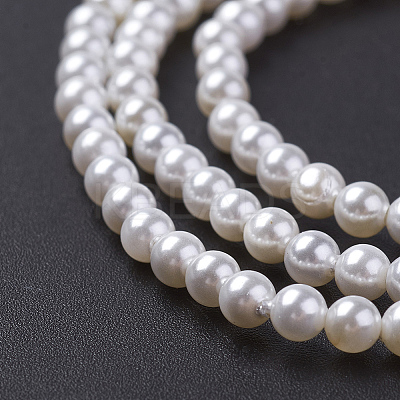 Shell Pearl Bead Strands X-BSHE-P023-5mm-1