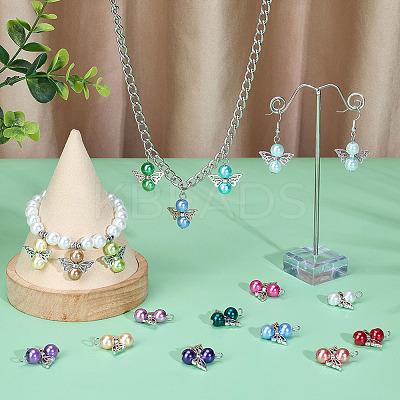 48Pcs 24 Styles Glass & Alloy Pendants PALLOY-GO00053-1