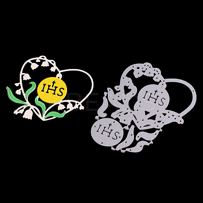 Heart Frame Carbon Steel Cutting Dies Stencils DIY-F028-21-1
