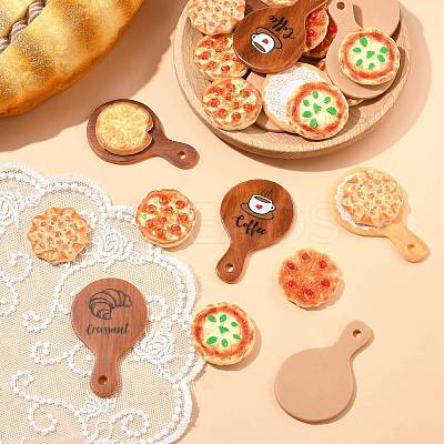 50Pcs 10 Style Resin Imitation Pizza FIND-CJ0004-34-1
