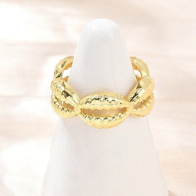 Brass Adjustable Cuff Rings for Women RJEW-H256-18G-1