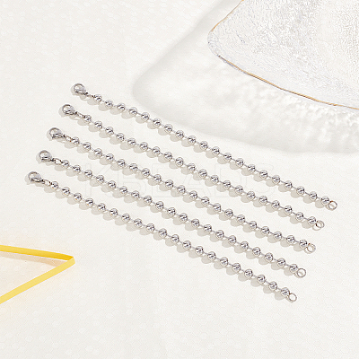 304 Stainless Steel Ball Chain Bracelets BJEW-UN0001-10P-1