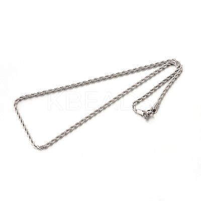 Tarnish Resistant 304 Stainless Steel Rope Chain Necklaces LS-STAS-M174-009P-A-1