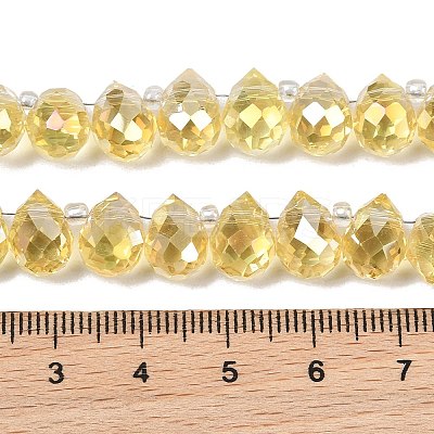 Electroplate Glass Beads Strands EGLA-D030-17-03-1