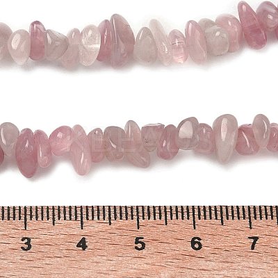Chip Natural Madagascar Rose Quartz Bead Strands G-M344-50A-1
