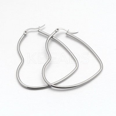Tarnish Resistant 304 Stainless Steel Hoop Earring EJEW-P066-20A-1