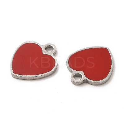 304 Stainless Steel Enamel Pendants X-STAS-M308-16P-03-1