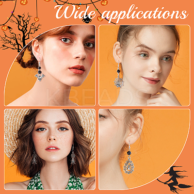 DIY Halloween Drop Earring Making Kits DIY-SC0019-36-1